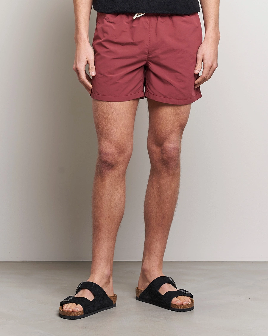 Herr | Badbyxor | Ripa Ripa | Plain Swimshorts Soft Red