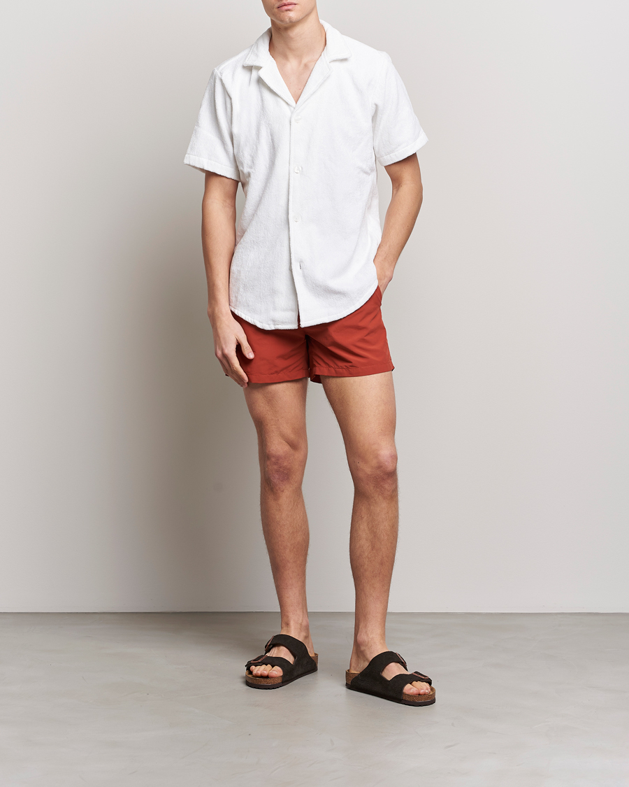 Herr | Badbyxor | Ripa Ripa | Plain Swimshorts Orange