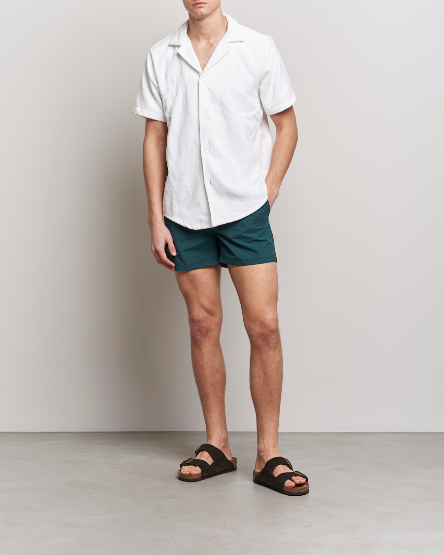 Herr | Badbyxor | Ripa Ripa | Plain Swimshorts Green