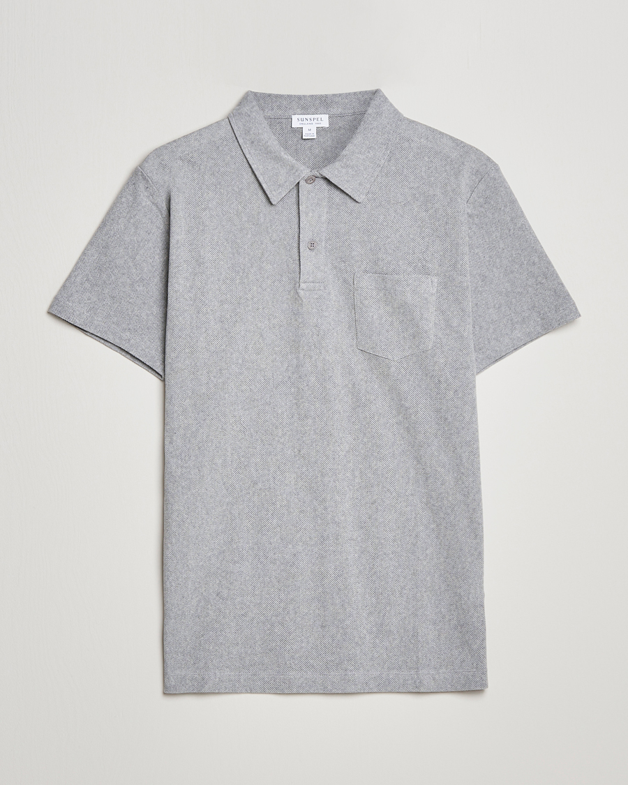Herr | Pikéer | Sunspel | Riviera Polo Shirt Grey Melange