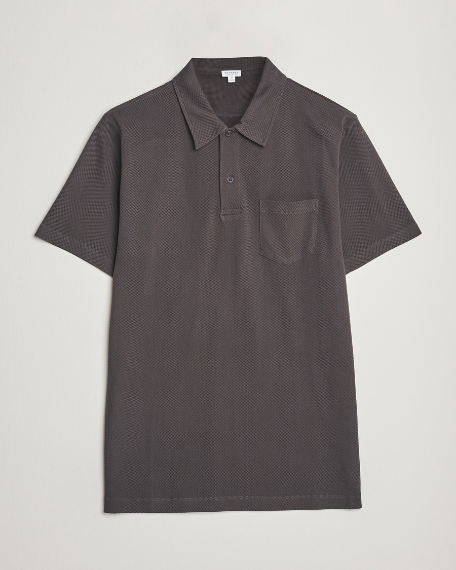 Herr | Pikéer | Sunspel | Riviera Polo Shirt Charcoal