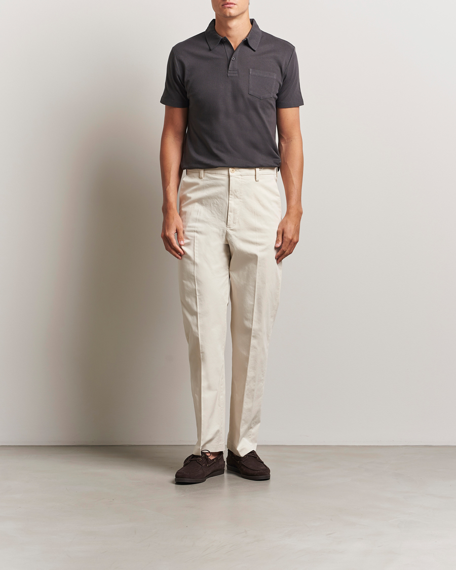 Herr | Pikéer | Sunspel | Riviera Polo Shirt Charcoal