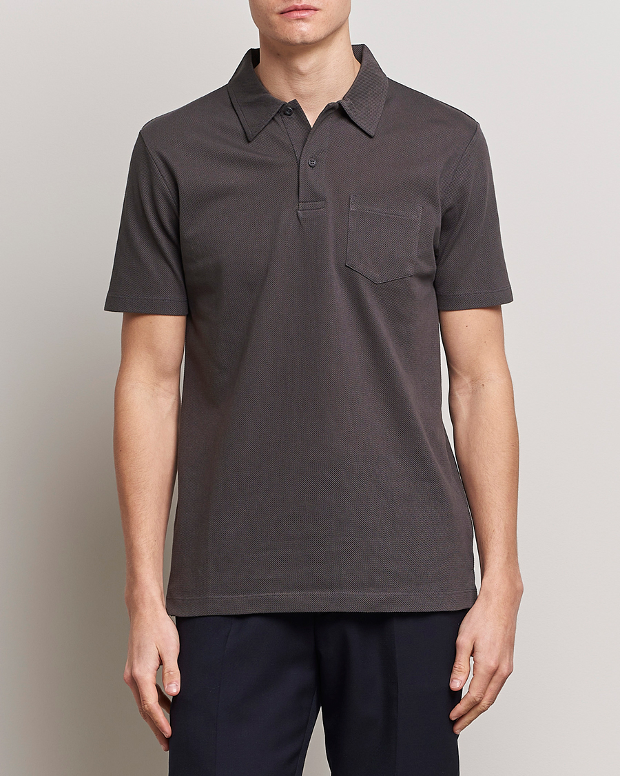 Herr | Pikéer | Sunspel | Riviera Polo Shirt Charcoal