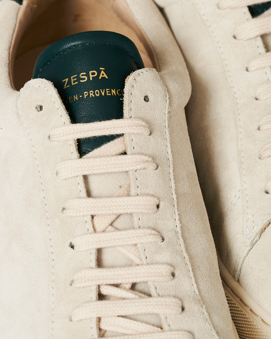 Herr | Zespà ZSP4 HGH Suede Sneakers Off White/Sapin | Zespà | ZSP4 HGH Suede Sneakers Off White/Sapin
