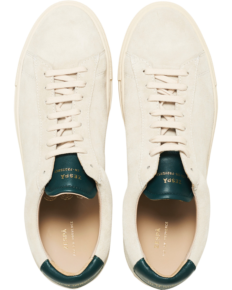 Herr | Zespà ZSP4 HGH Suede Sneakers Off White/Sapin | Zespà | ZSP4 HGH Suede Sneakers Off White/Sapin