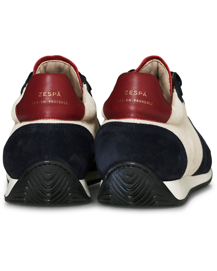 Herr | Zespà ZSP6 Suede Runner Sneakers Off White/Cerise | Zespà | ZSP6 Suede Runner Sneakers Off White/Cerise