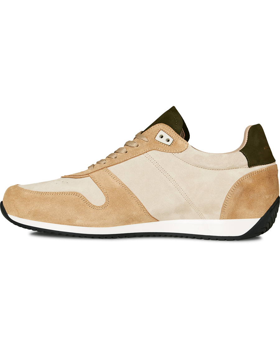Herr | Zespà ZSP6 Suede Runner Sneakers Off White/Savane | Zespà | ZSP6 Suede Runner Sneakers Off White/Savane