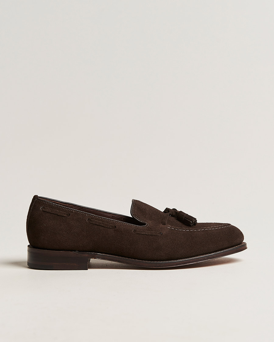 Herr | Loafers | Loake 1880 | Russell Tassel Loafer Chocolate Brown Suede