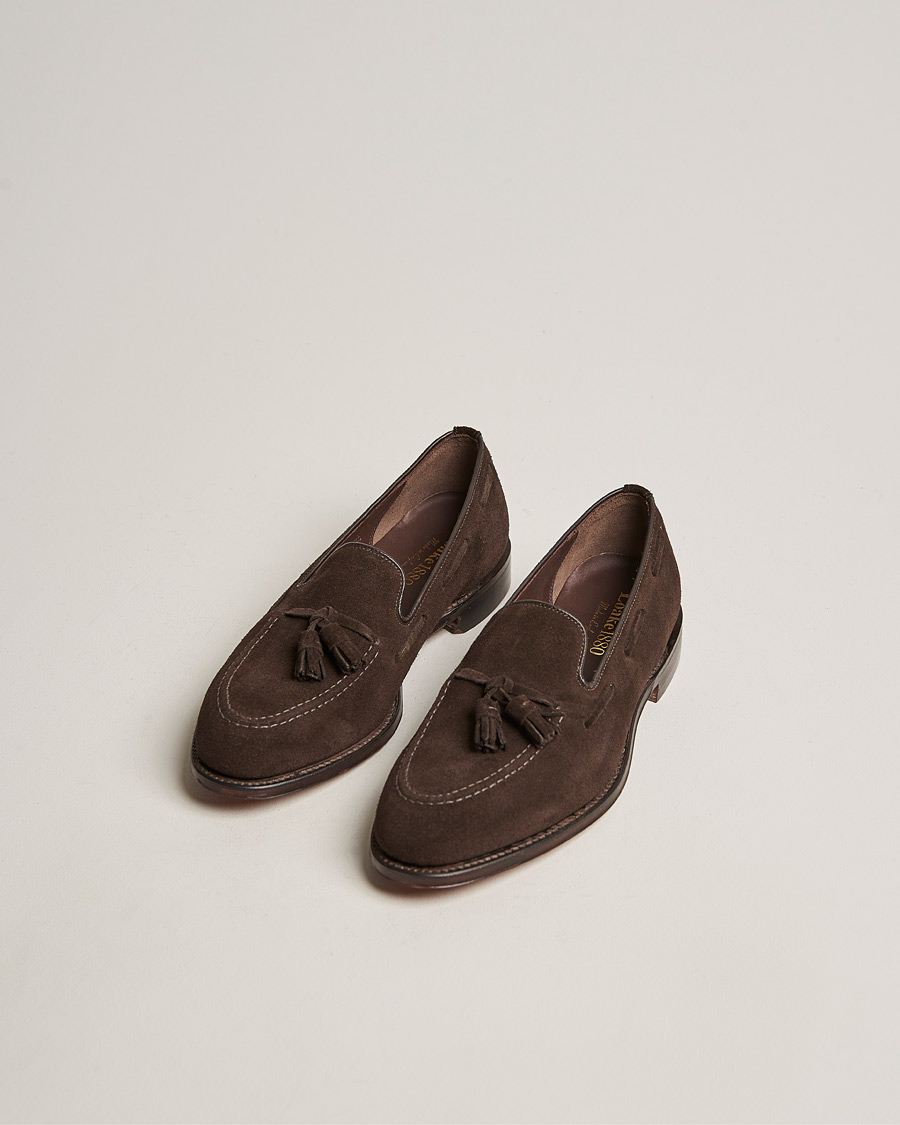 Herr | Handgjorda skor | Loake 1880 | Russell Tassel Loafer Chocolate Brown Suede