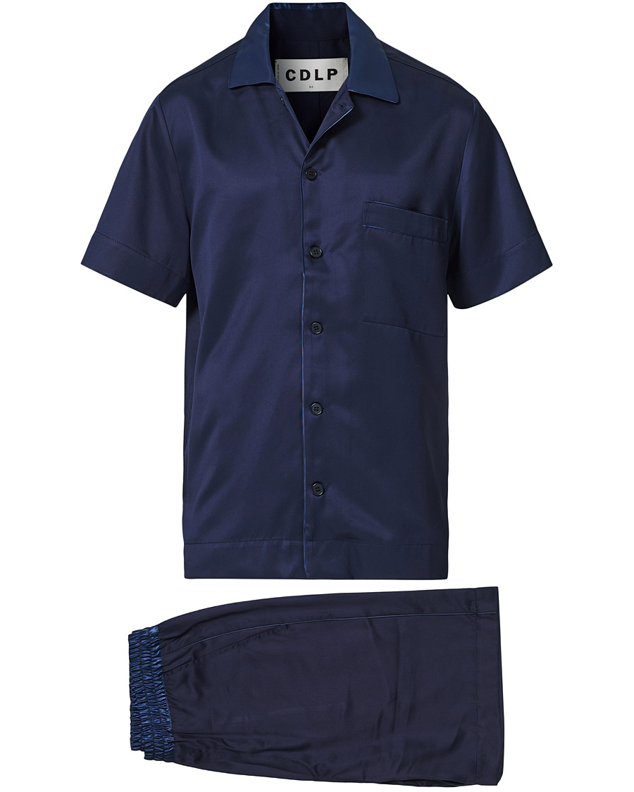 Herr | Pyjamas & Morgonrockar | CDLP | Home Suit Short Sleeve Navy Blue