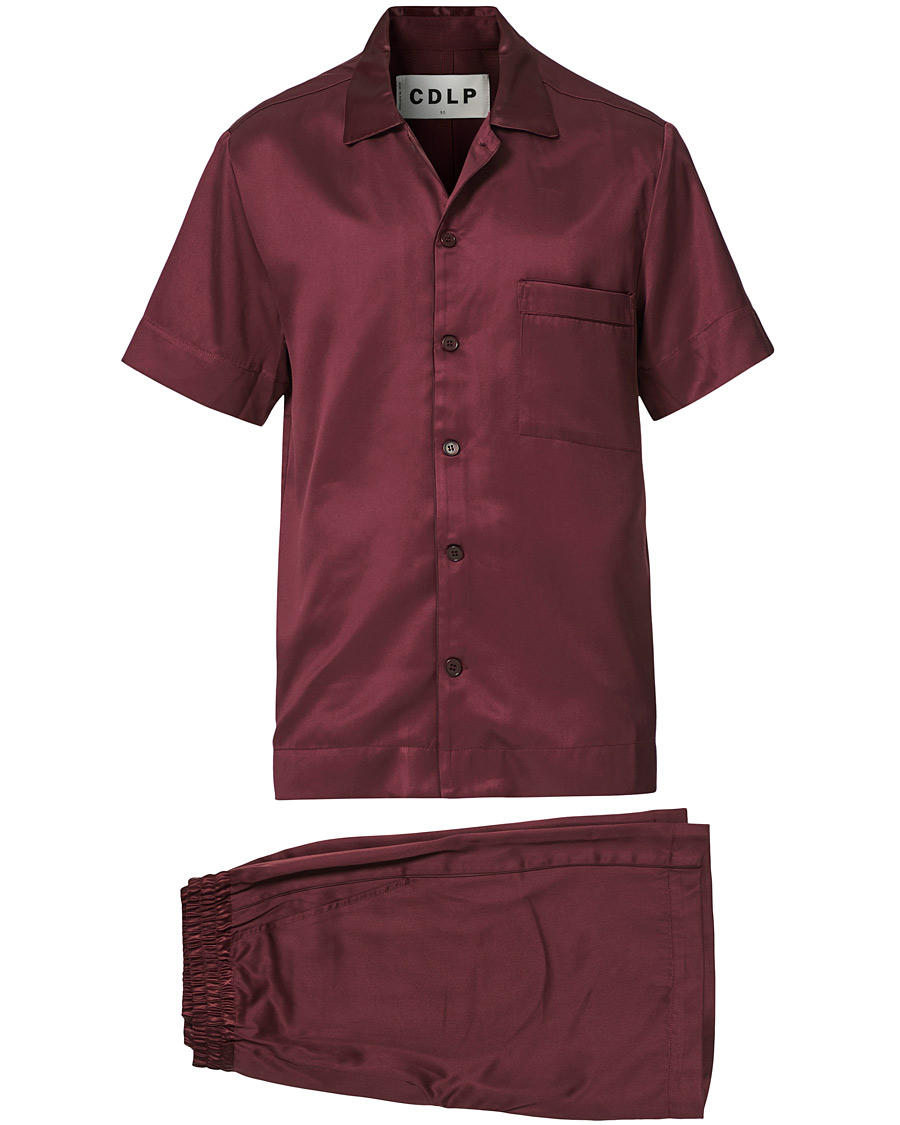 Herr | Pyjamas & Morgonrockar | CDLP | Home Suit Short Sleeve Burgundy