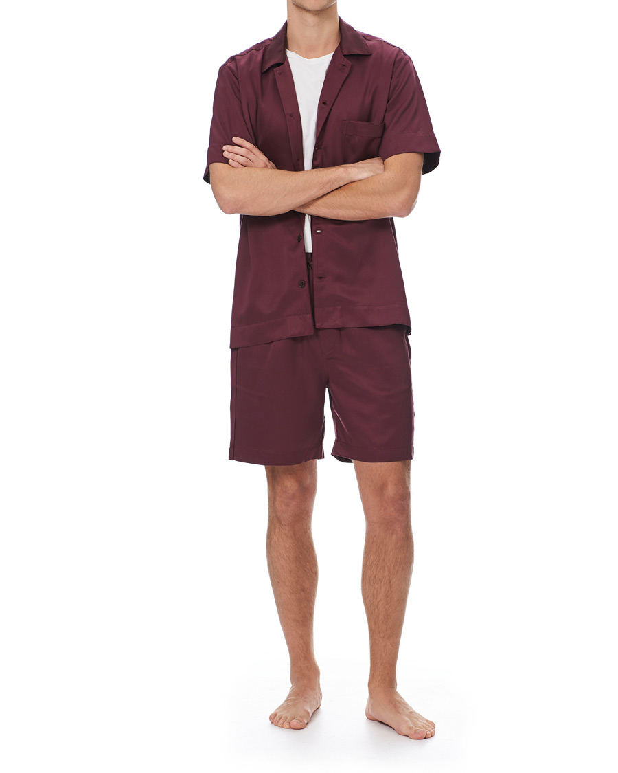 Herr | Pyjamas & Morgonrockar | CDLP | Home Suit Short Sleeve Burgundy