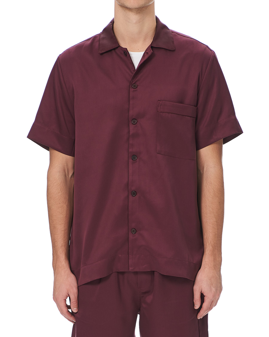 Herr | Pyjamas & Morgonrockar | CDLP | Home Suit Short Sleeve Burgundy