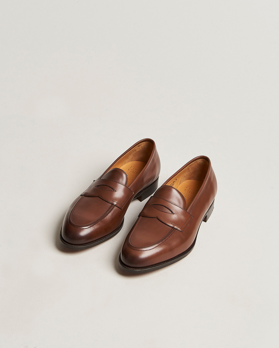 Herr | Handgjorda skor | Edward Green | Piccadilly Penny Loafer Dark Oak Antique