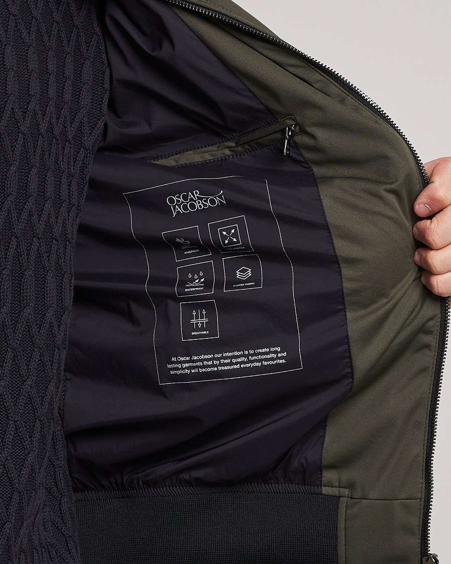Herr | Jackor | Oscar Jacobson | Harris Harrington Nylon Jacket Green