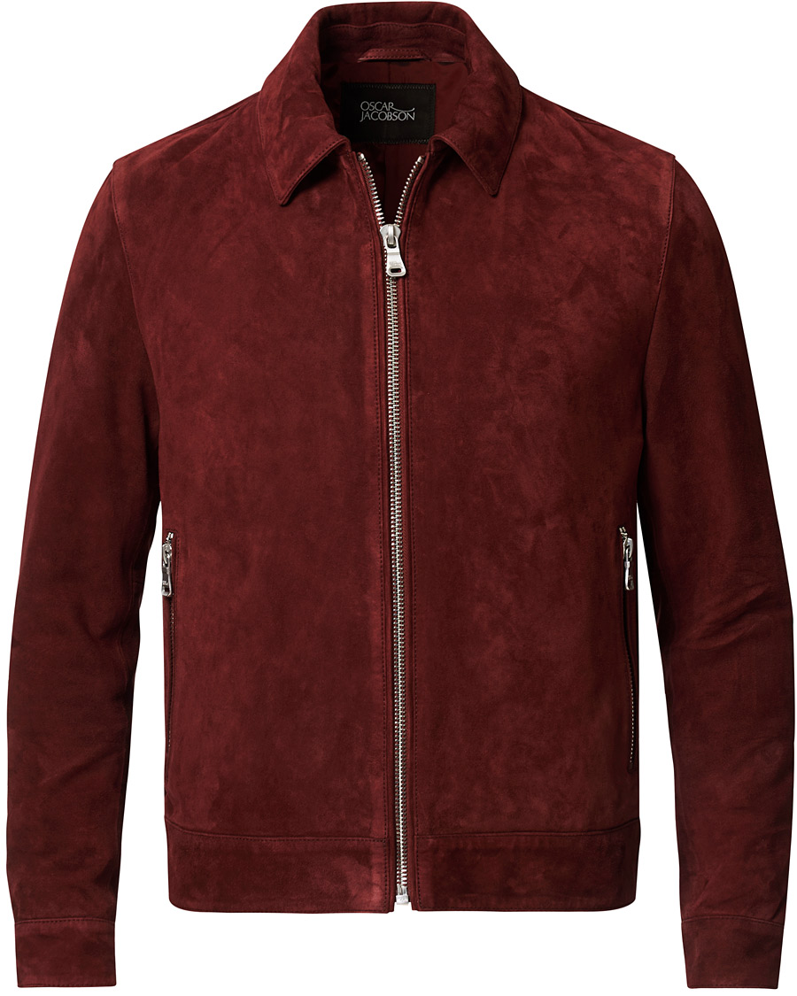 Herr | Jackor | Oscar Jacobson | Logner Suede Jacket Rust Red
