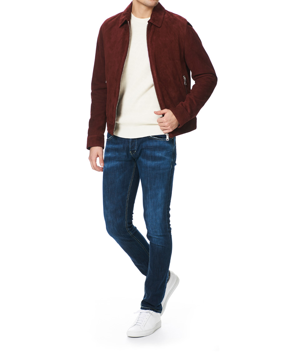 Herr | Jackor | Oscar Jacobson | Logner Suede Jacket Rust Red