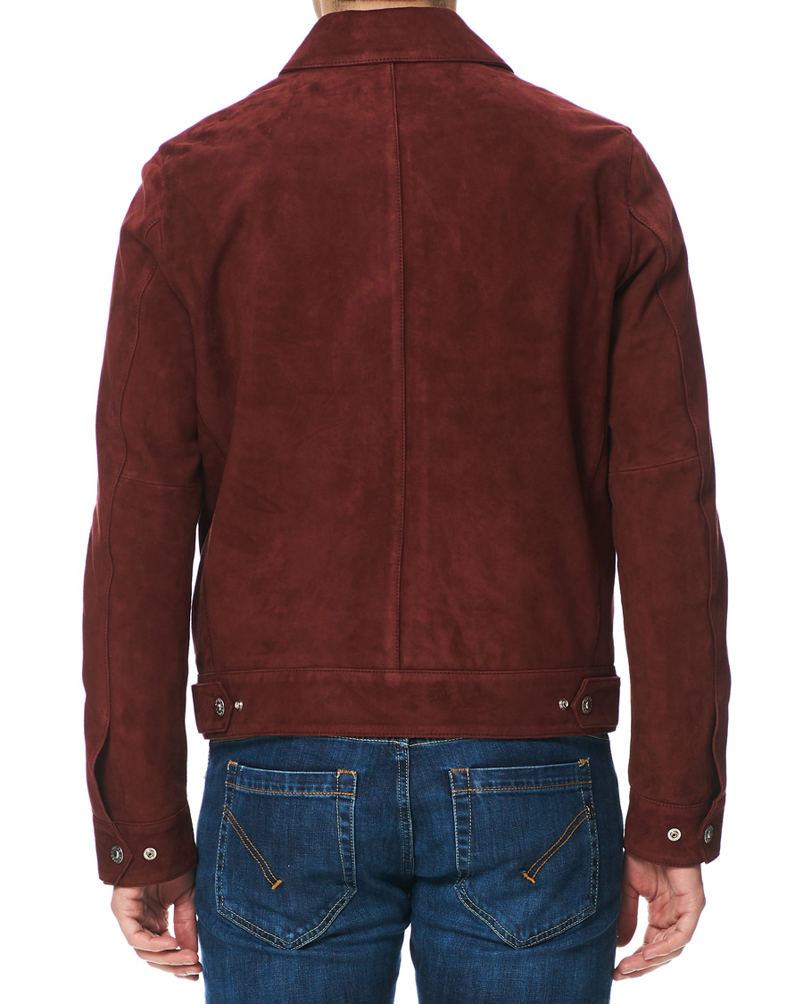 Herr | Jackor | Oscar Jacobson | Logner Suede Jacket Rust Red