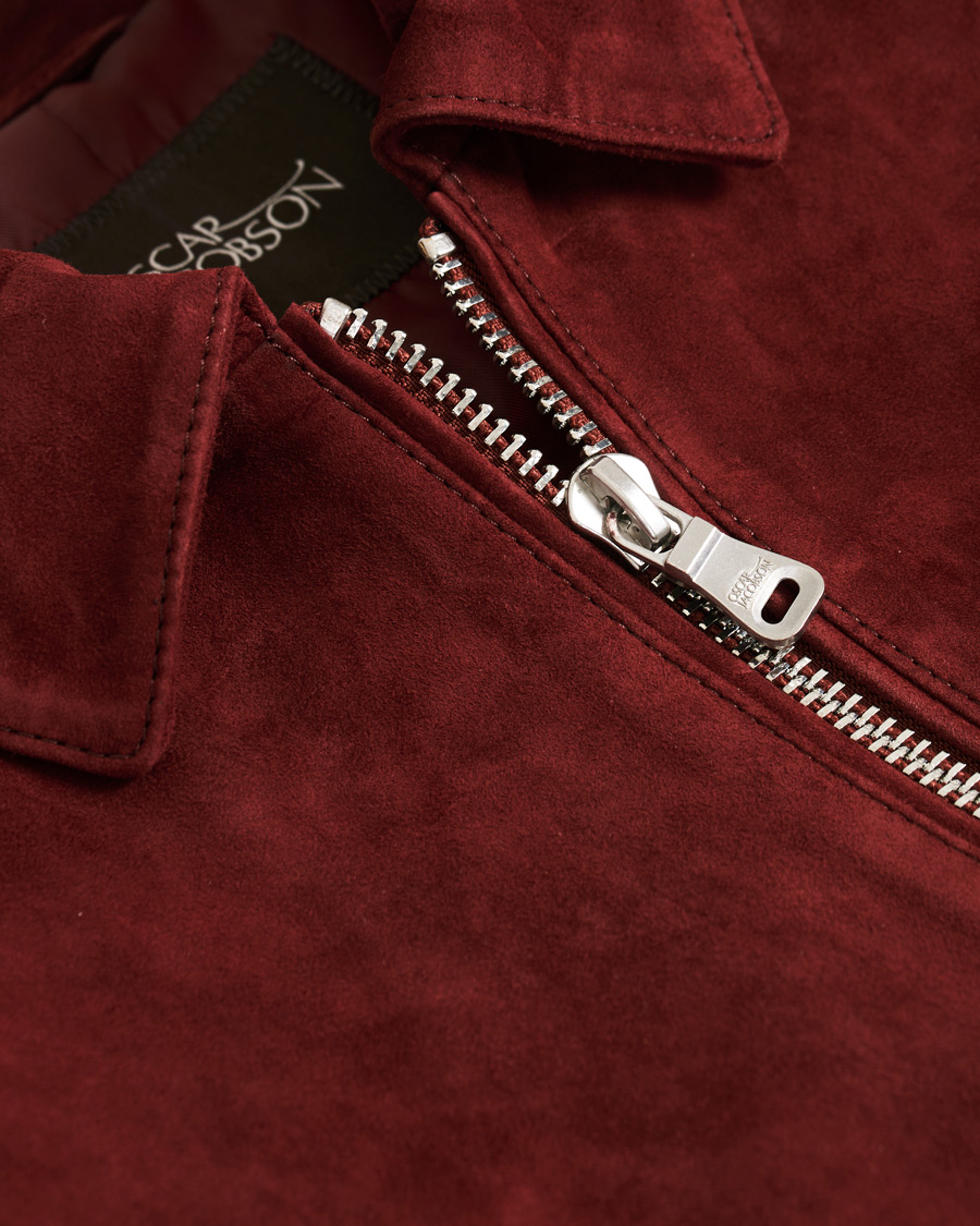 Herr | Jackor | Oscar Jacobson | Logner Suede Jacket Rust Red