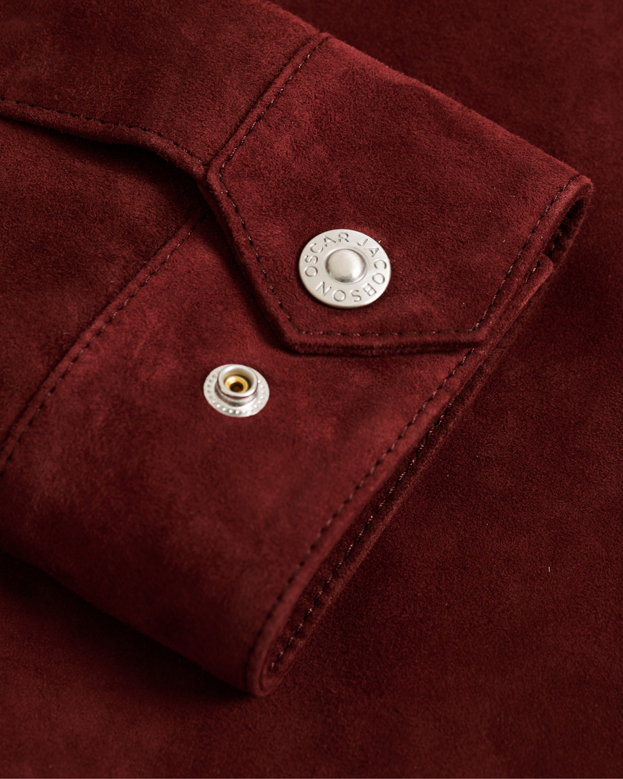 Herr | Jackor | Oscar Jacobson | Logner Suede Jacket Rust Red