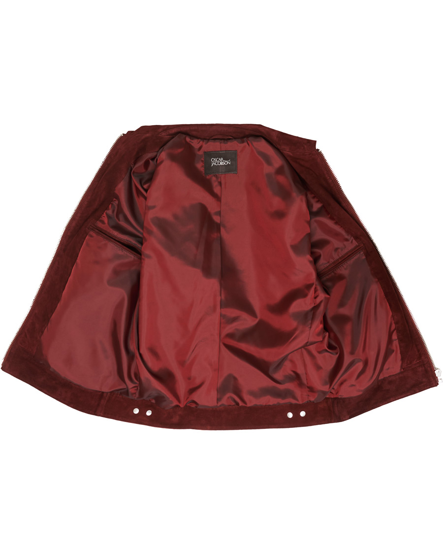 Herr | Jackor | Oscar Jacobson | Logner Suede Jacket Rust Red