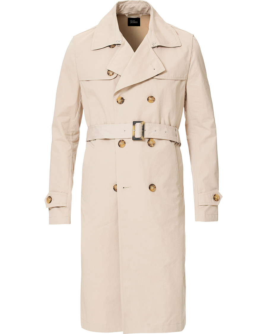 Herr | Jackor | Oscar Jacobson | Reace Double Breasted Trenchcoat Beige