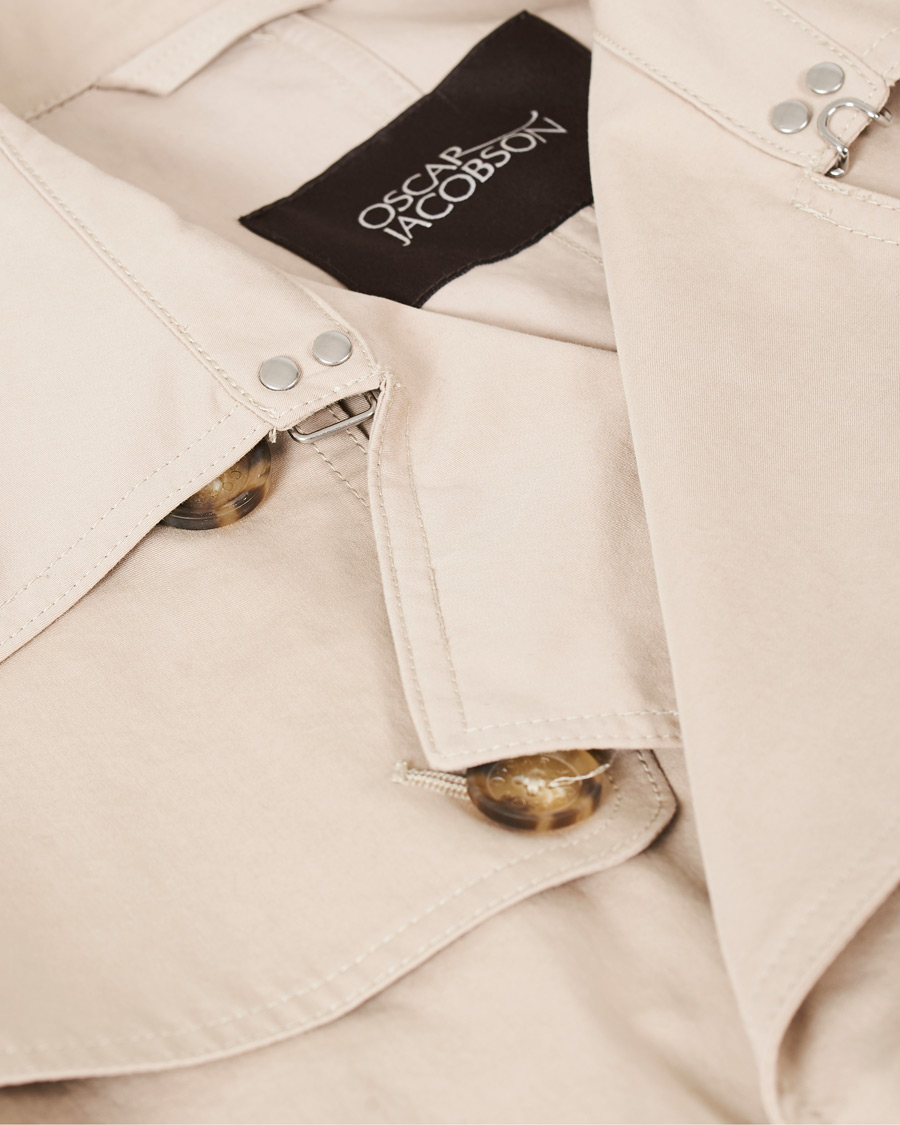 Herr | Jackor | Oscar Jacobson | Reace Double Breasted Trenchcoat Beige