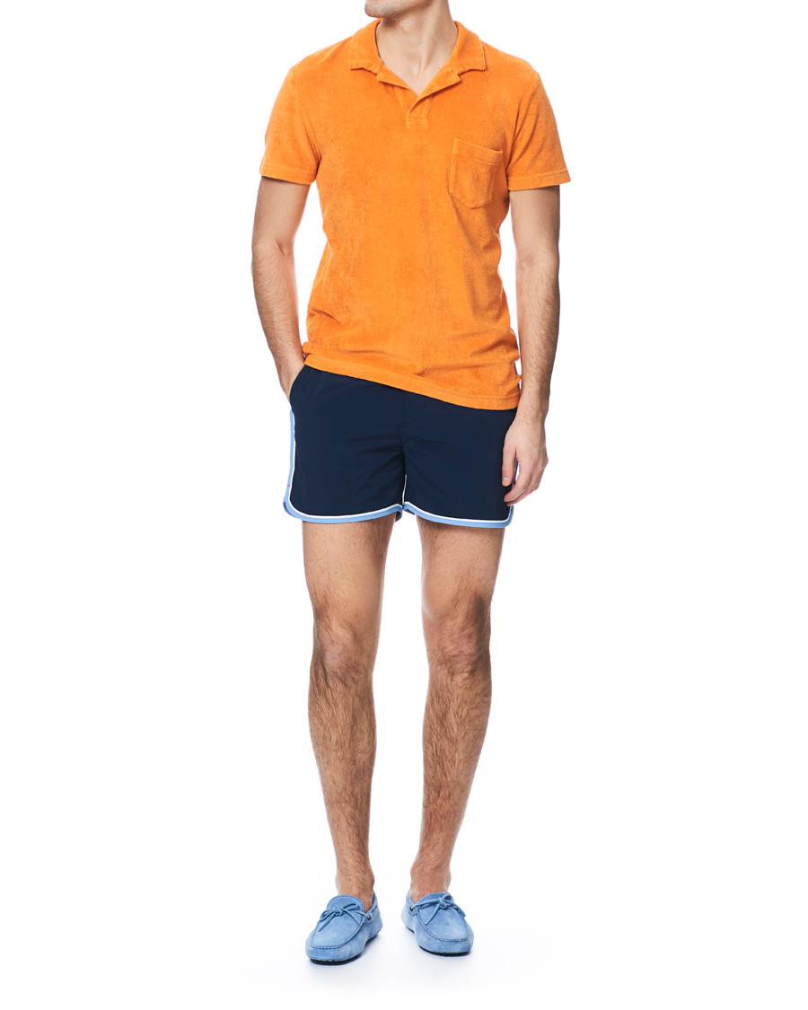 Herr | Badbyxor | Orlebar Brown | Setter Binding Swim Shorts Navy/Sea Breeze