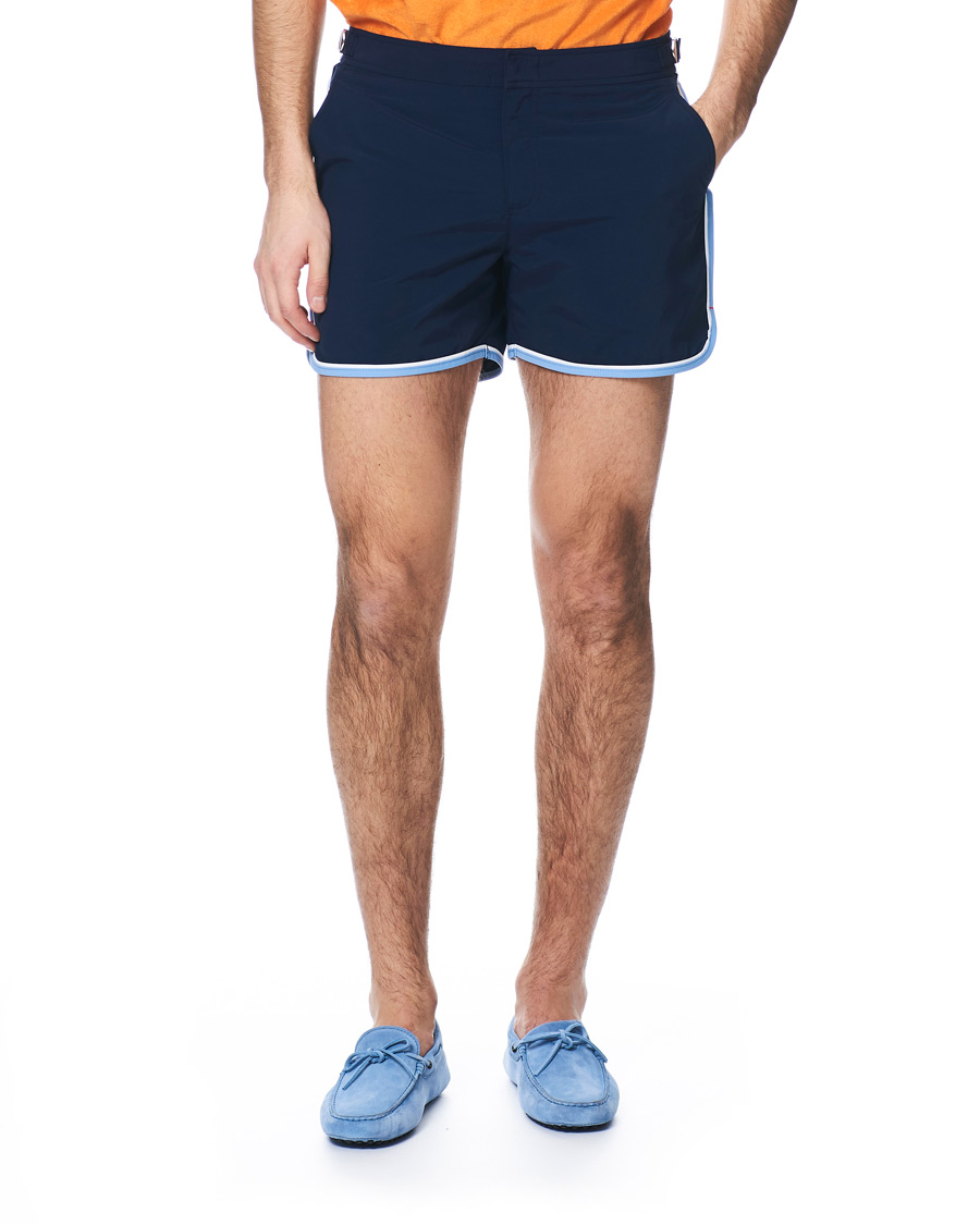 Herr | Badbyxor | Orlebar Brown | Setter Binding Swim Shorts Navy/Sea Breeze