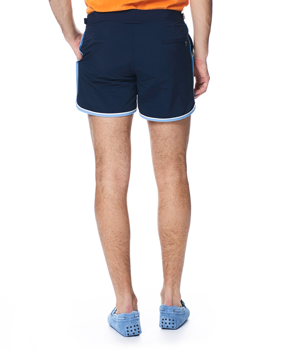 Herr | Badbyxor | Orlebar Brown | Setter Binding Swim Shorts Navy/Sea Breeze