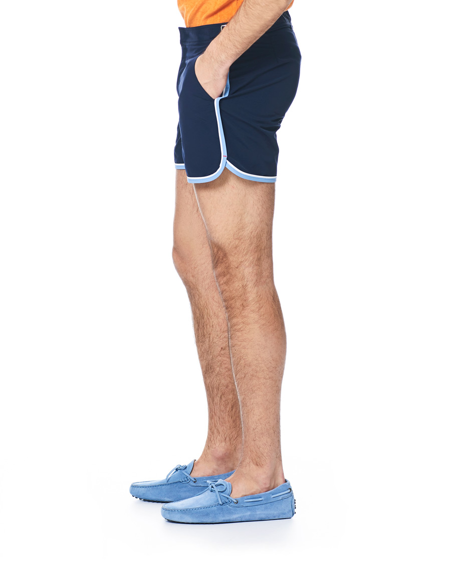 Herr | Badbyxor | Orlebar Brown | Setter Binding Swim Shorts Navy/Sea Breeze