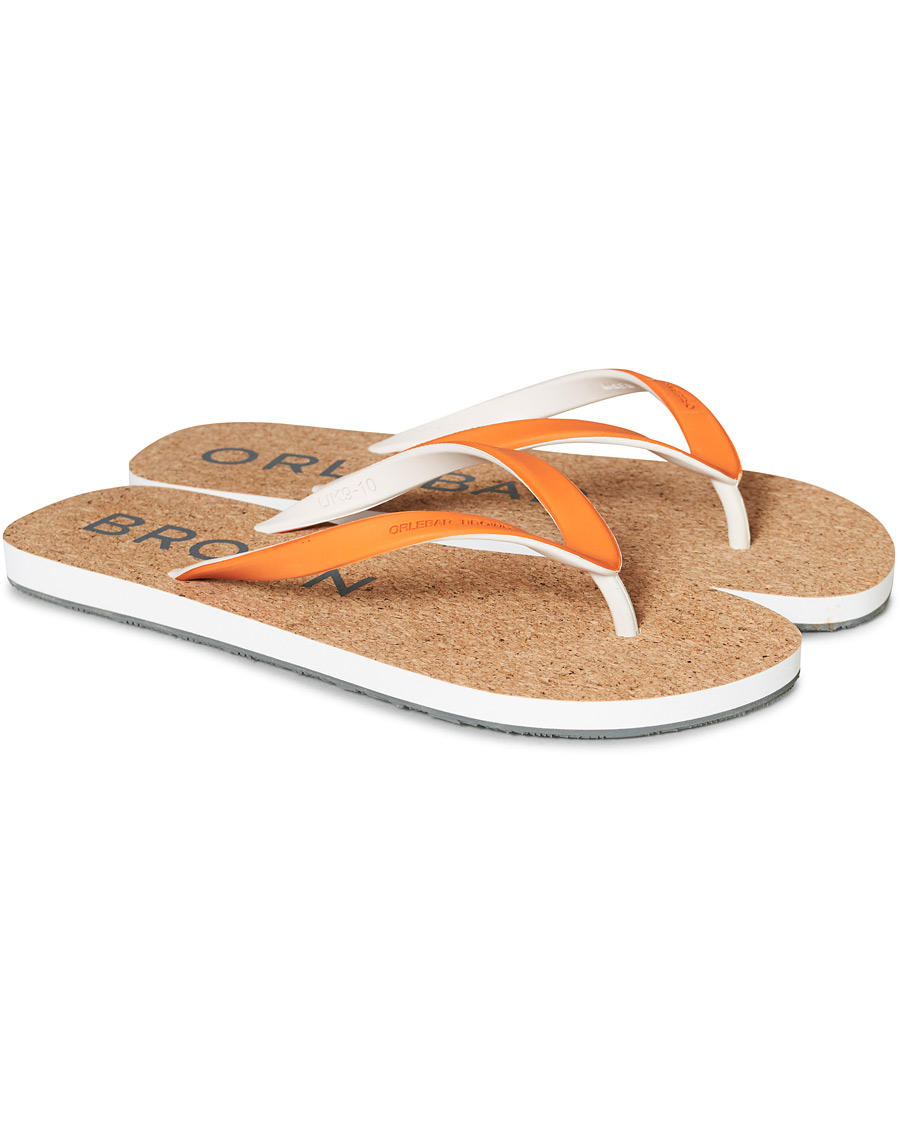 Herr | Orlebar Brown Haston Cork Flip Flops Clementine | Orlebar Brown | Haston Cork Flip Flops Clementine
