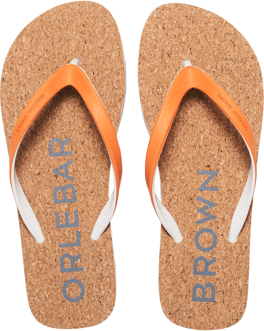 Orlebar Brown Haston Cork Flip Flops Clementine | Herr - Care of Carl