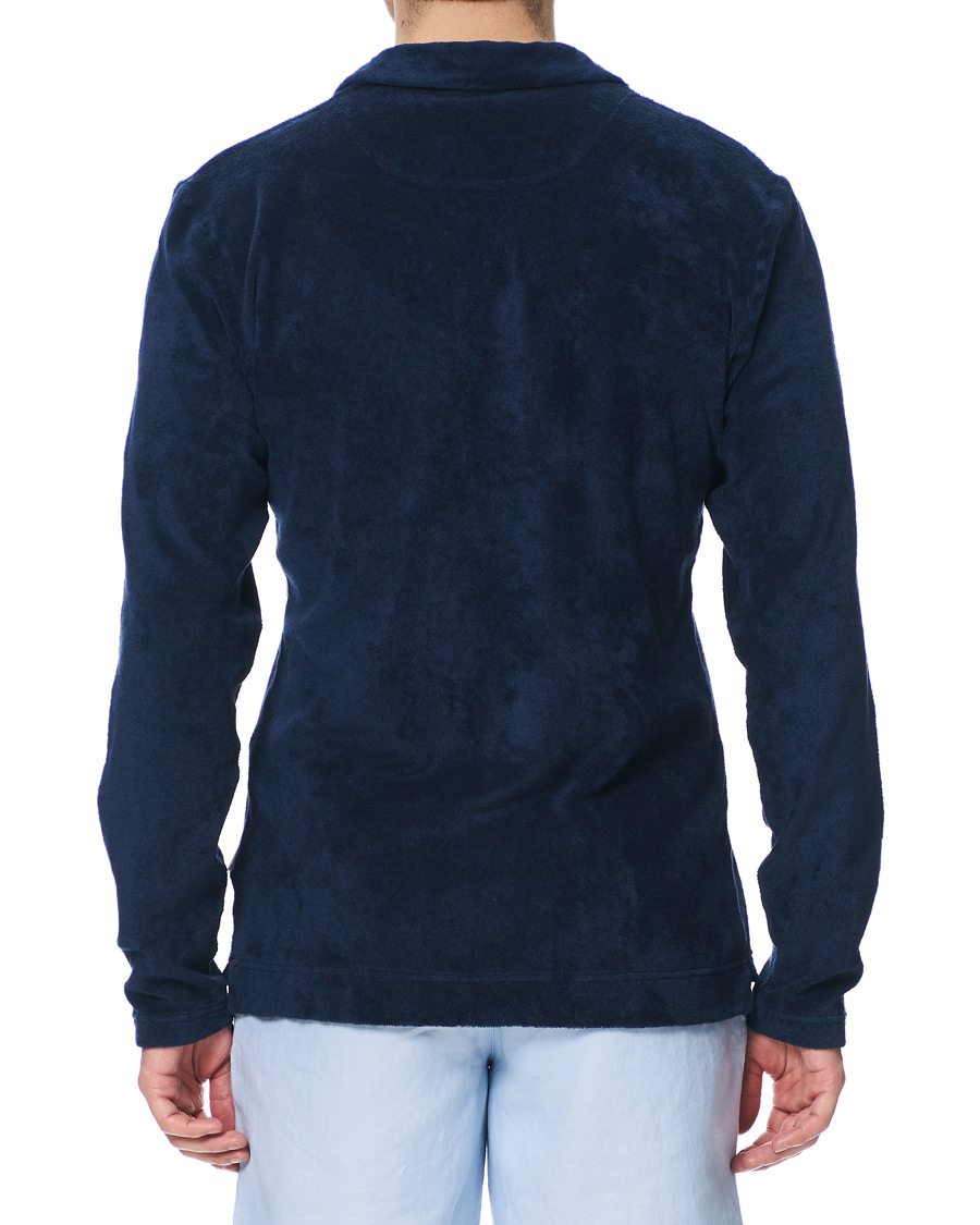 Herr | Tröjor | Orlebar Brown | Terry Long Sleeve Polo Navy