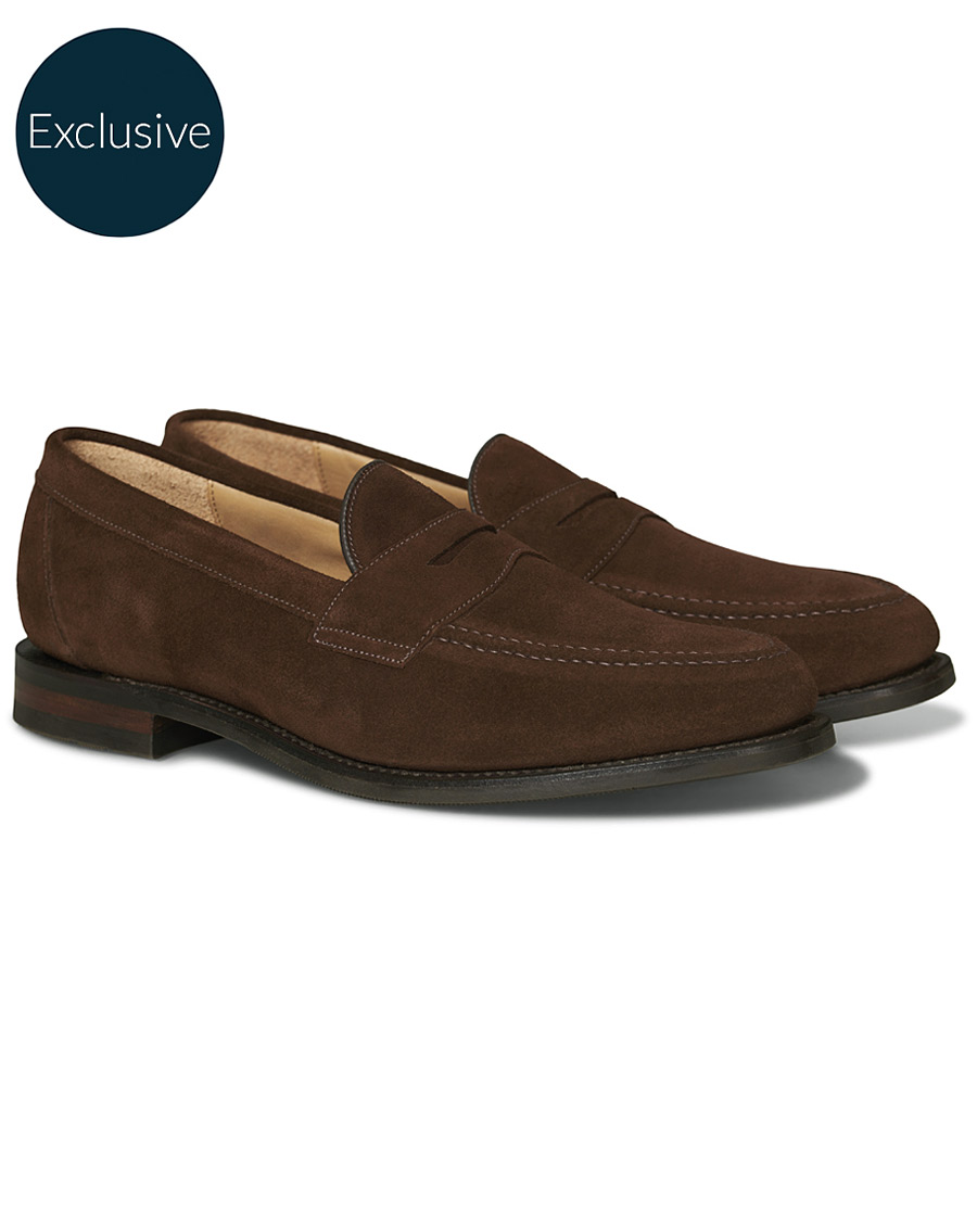 Herr | Loake 1880 Imperial 2 Penny Loafer Brown Suede UK10 - EU44 | Loake 1880 | Imperial 2 Penny Loafer Brown Suede UK10 - EU44