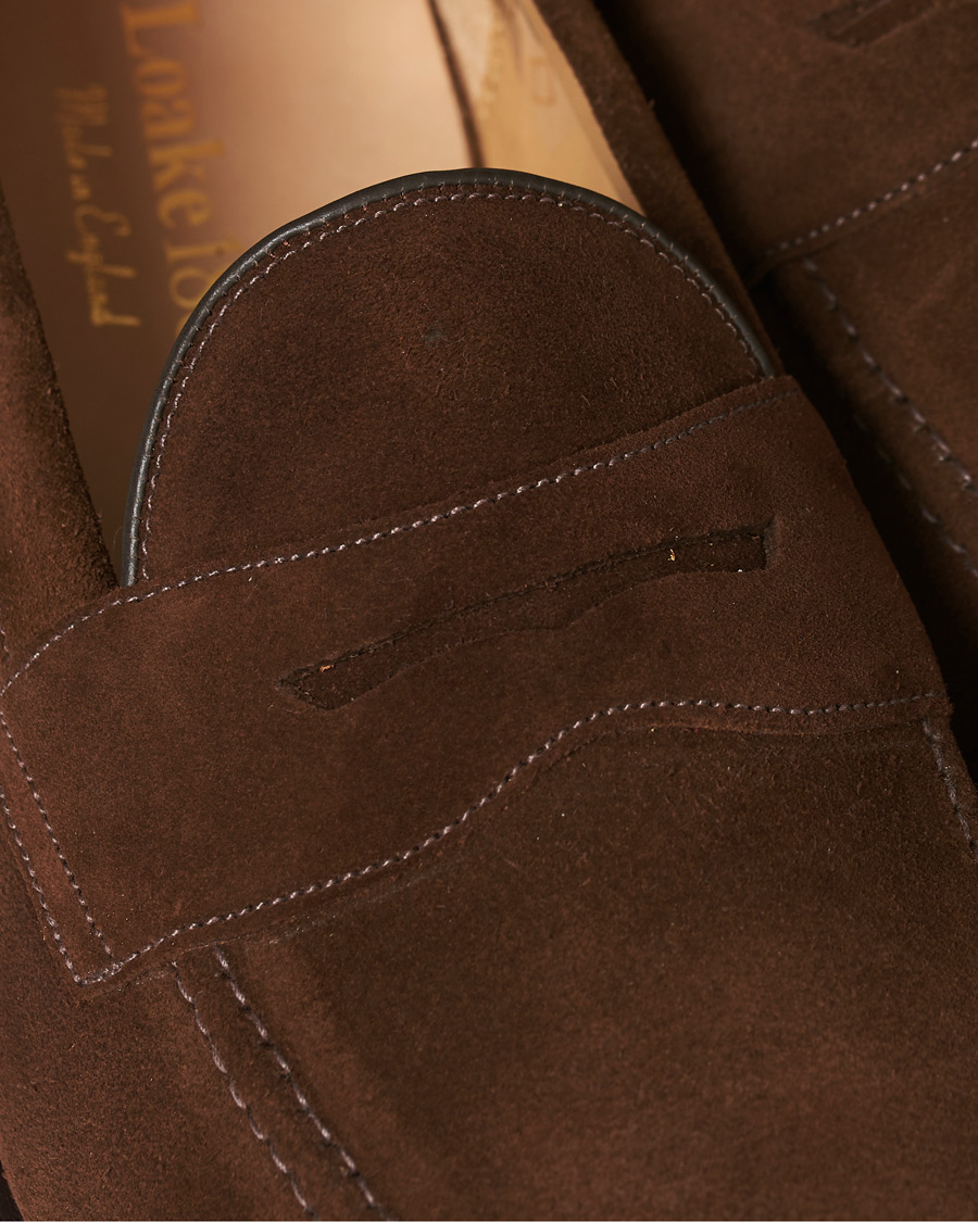 Herr | Loake 1880 Imperial 2 Penny Loafer Brown Suede UK10 - EU44 | Loake 1880 | Imperial 2 Penny Loafer Brown Suede UK10 - EU44