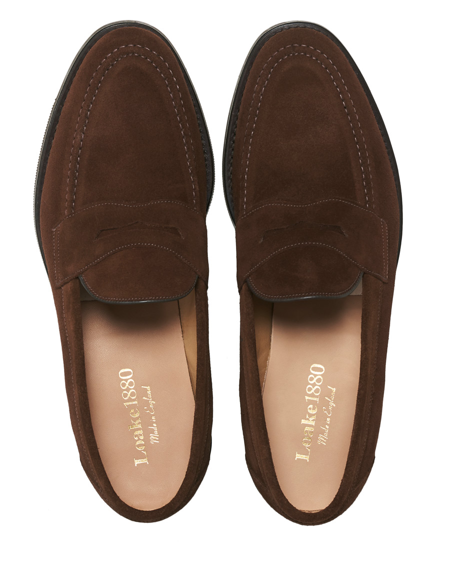 Herr | Loake 1880 Imperial 2 Penny Loafer Brown Suede UK10 - EU44 | Loake 1880 | Imperial 2 Penny Loafer Brown Suede UK10 - EU44