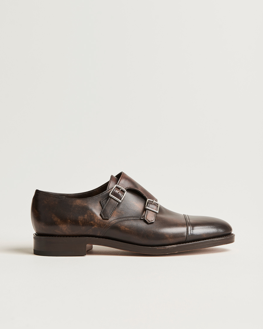 Herr | John Lobb William Double Monkstrap Dark Brown Calf | John Lobb | William Double Monkstrap Dark Brown Calf