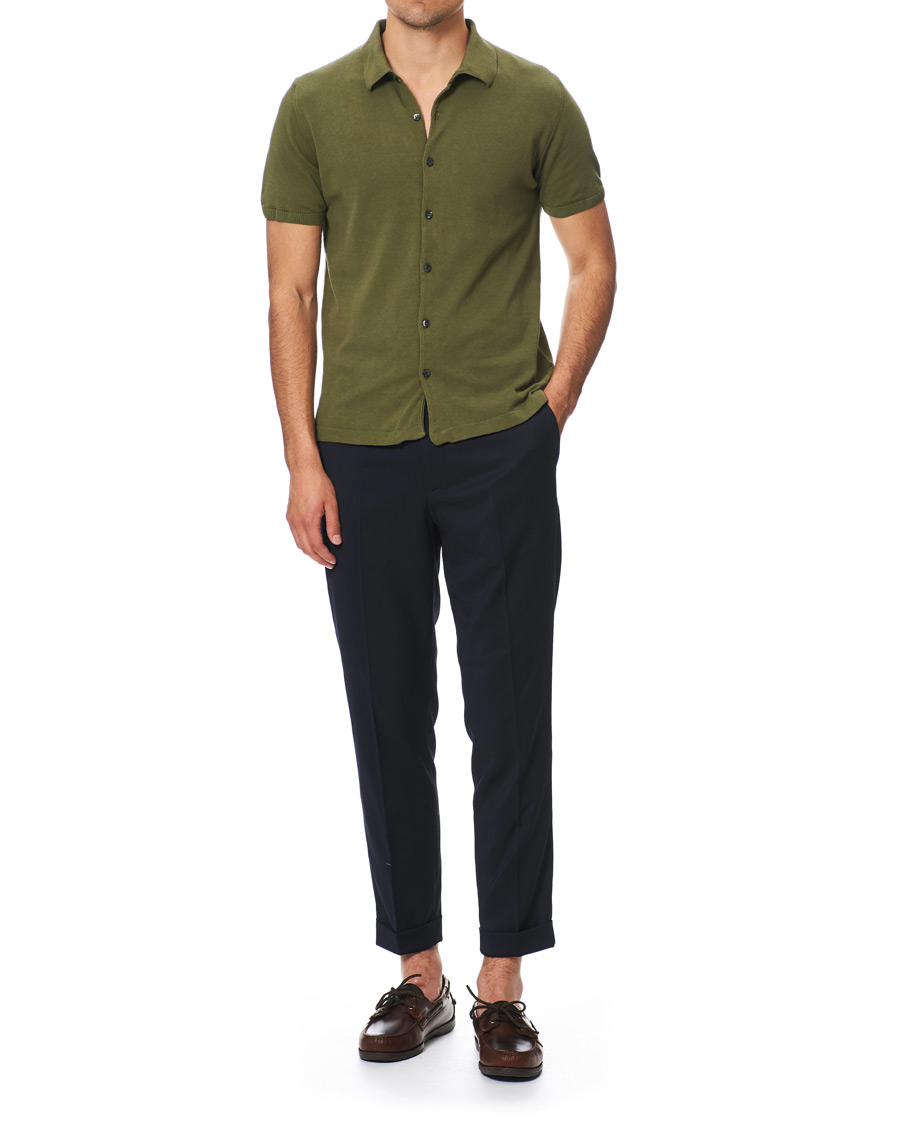 Herr | Tröjor | Oscar Jacobson | Celvin Short Sleeve Cotton Poloshirt Green