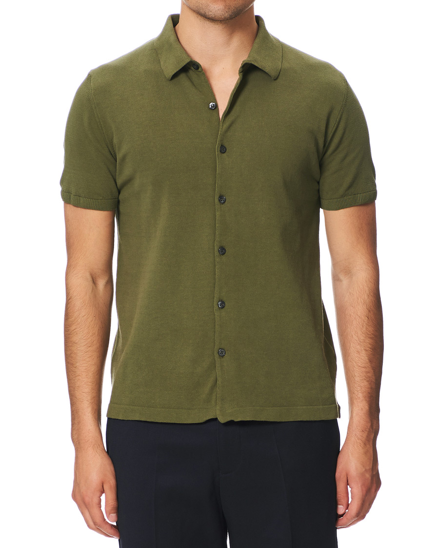 Herr | Tröjor | Oscar Jacobson | Celvin Short Sleeve Cotton Poloshirt Green