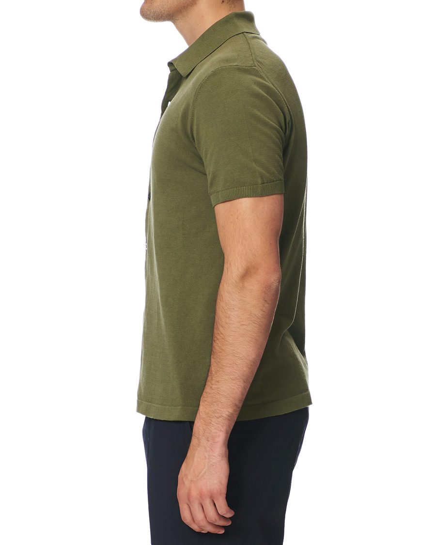 Herr | Tröjor | Oscar Jacobson | Celvin Short Sleeve Cotton Poloshirt Green