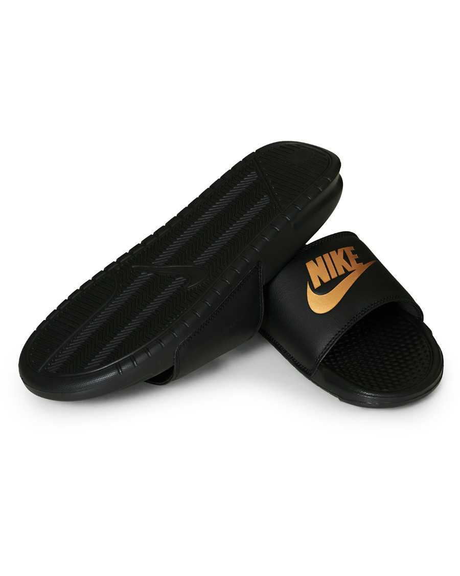 Herr | Nike Benassi JDI Slides Black/Gold | Nike | Benassi JDI Slides Black/Gold