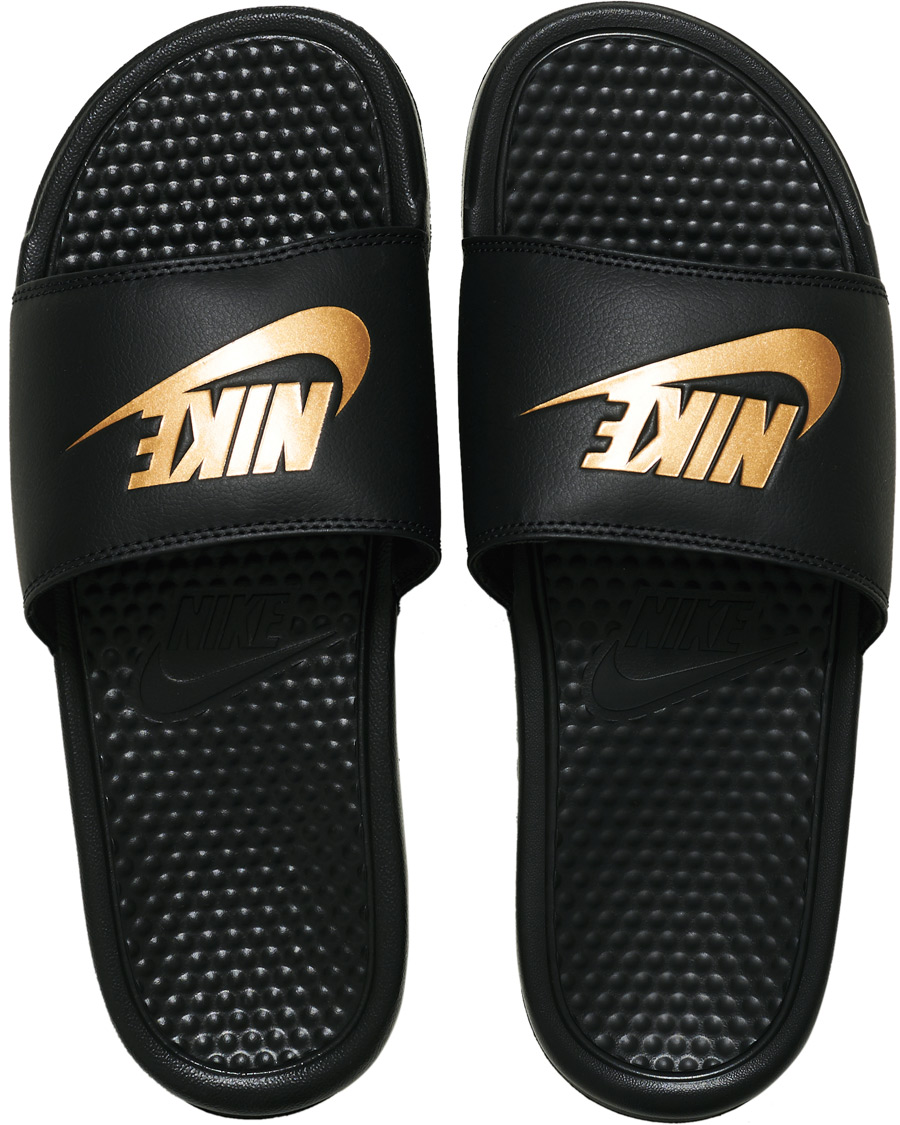 Herr | Nike Benassi JDI Slides Black/Gold | Nike | Benassi JDI Slides Black/Gold