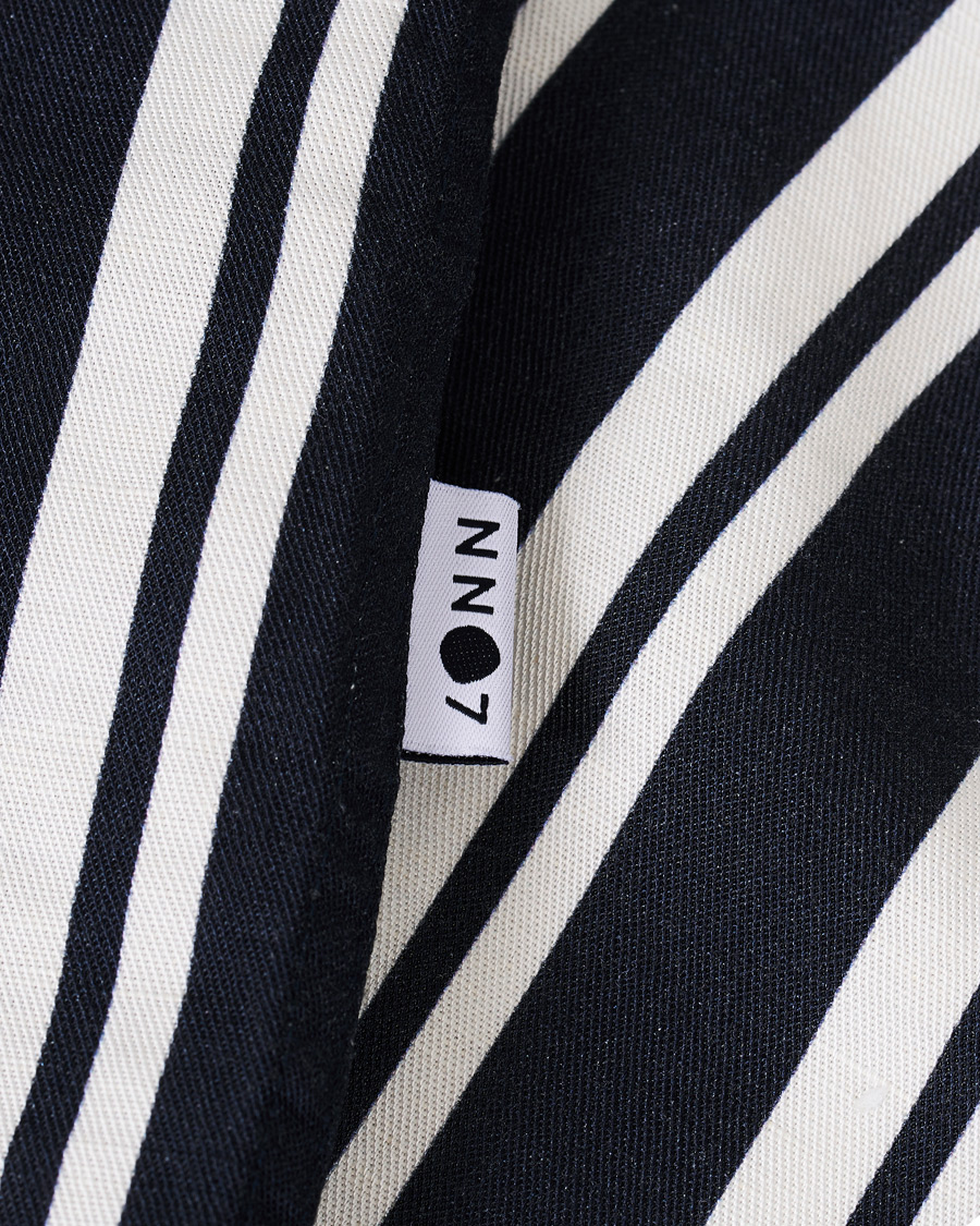 Herr | Skjortor | NN07 | Miyagi Camp Collar Short Sleeve Shirt Navy/White