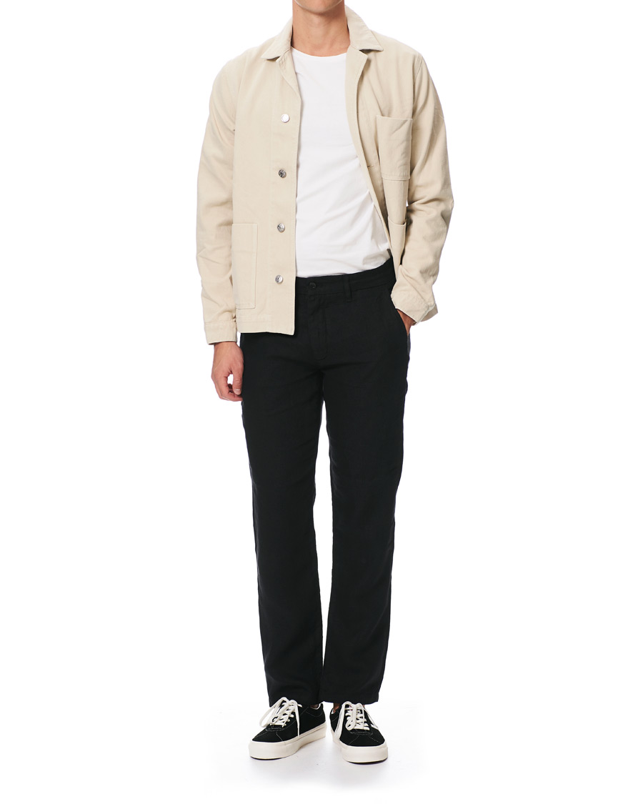 Herr | Byxor | NN07 | Karl Linen Trousers Black