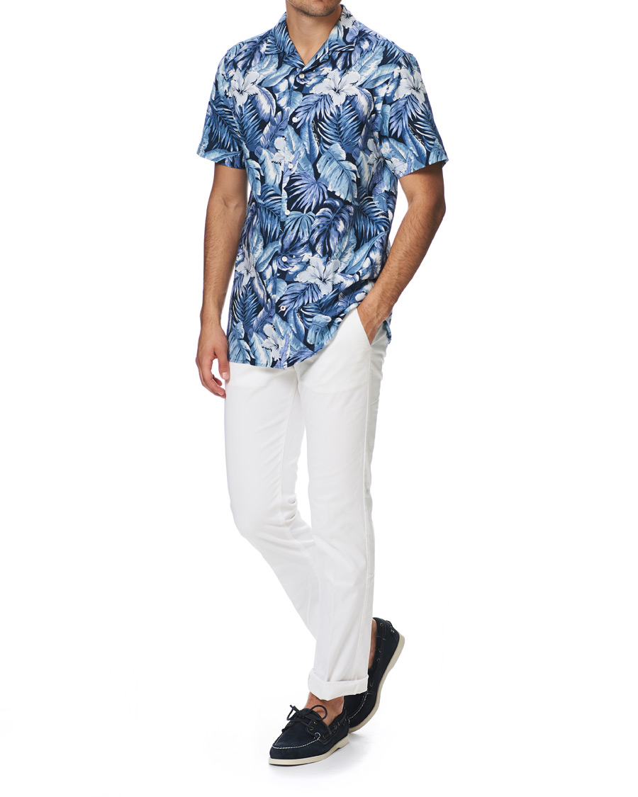 Herr | Skjortor | Tommy Hilfiger | Hawaiian Printed Short Sleeve Shirt Washed Ink