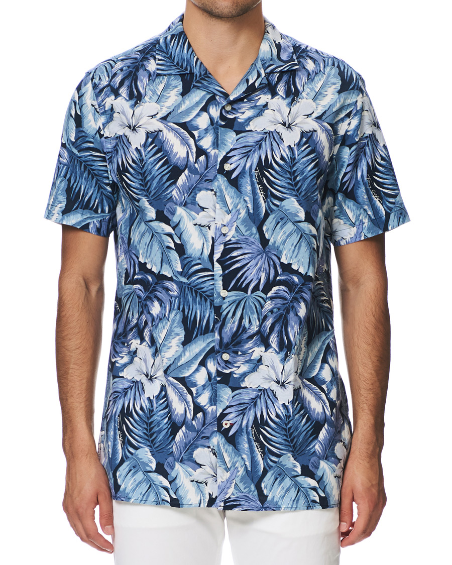 Herr | Skjortor | Tommy Hilfiger | Hawaiian Printed Short Sleeve Shirt Washed Ink