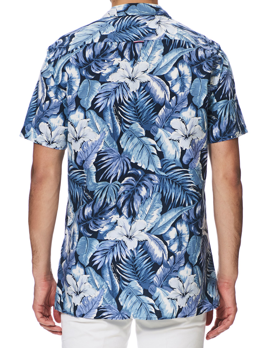 Herr | Skjortor | Tommy Hilfiger | Hawaiian Printed Short Sleeve Shirt Washed Ink