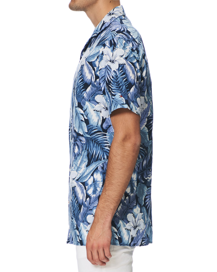 Herr | Skjortor | Tommy Hilfiger | Hawaiian Printed Short Sleeve Shirt Washed Ink