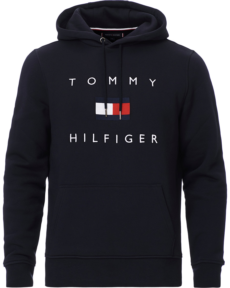 Herr | Tröjor | Tommy Hilfiger | Flag Logo Hoodie Desert Sky
